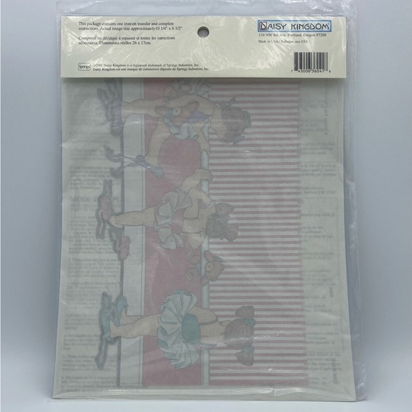 Daisy Kingdom Iron On Transfer Images 2001 Three Ballerinas Purple Pink Aqua Set - Picture 7 of 9